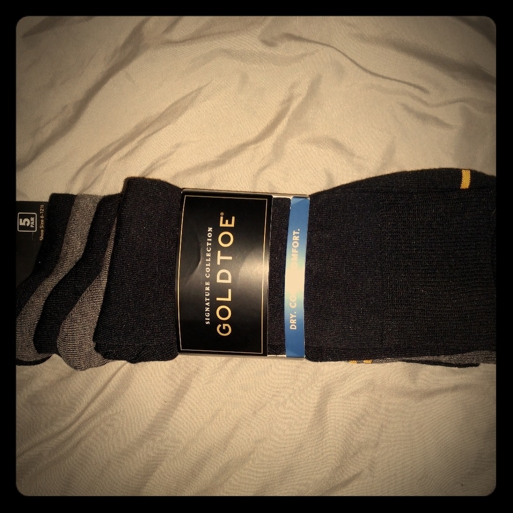 Signature Gold by GOLDTOE Men's 5pk Flat Knit